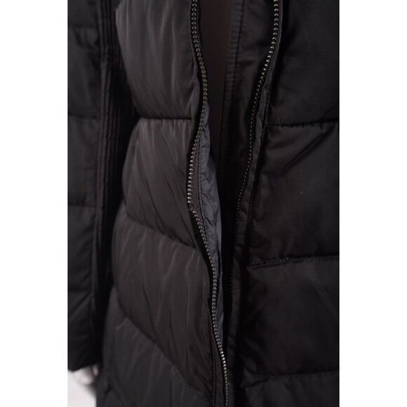 Armani Jeans Womans Down Jacket Coat Sz 38 XS US 2 Black Faux Fur Trim Hood NWT - Picture 6 of 7